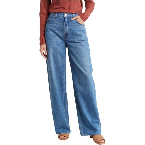 MOTHER Denim - 𝅺mother Snacks The Fun Dip Puddle Jeans Women's 33 Delicious Memories Baggy NWT